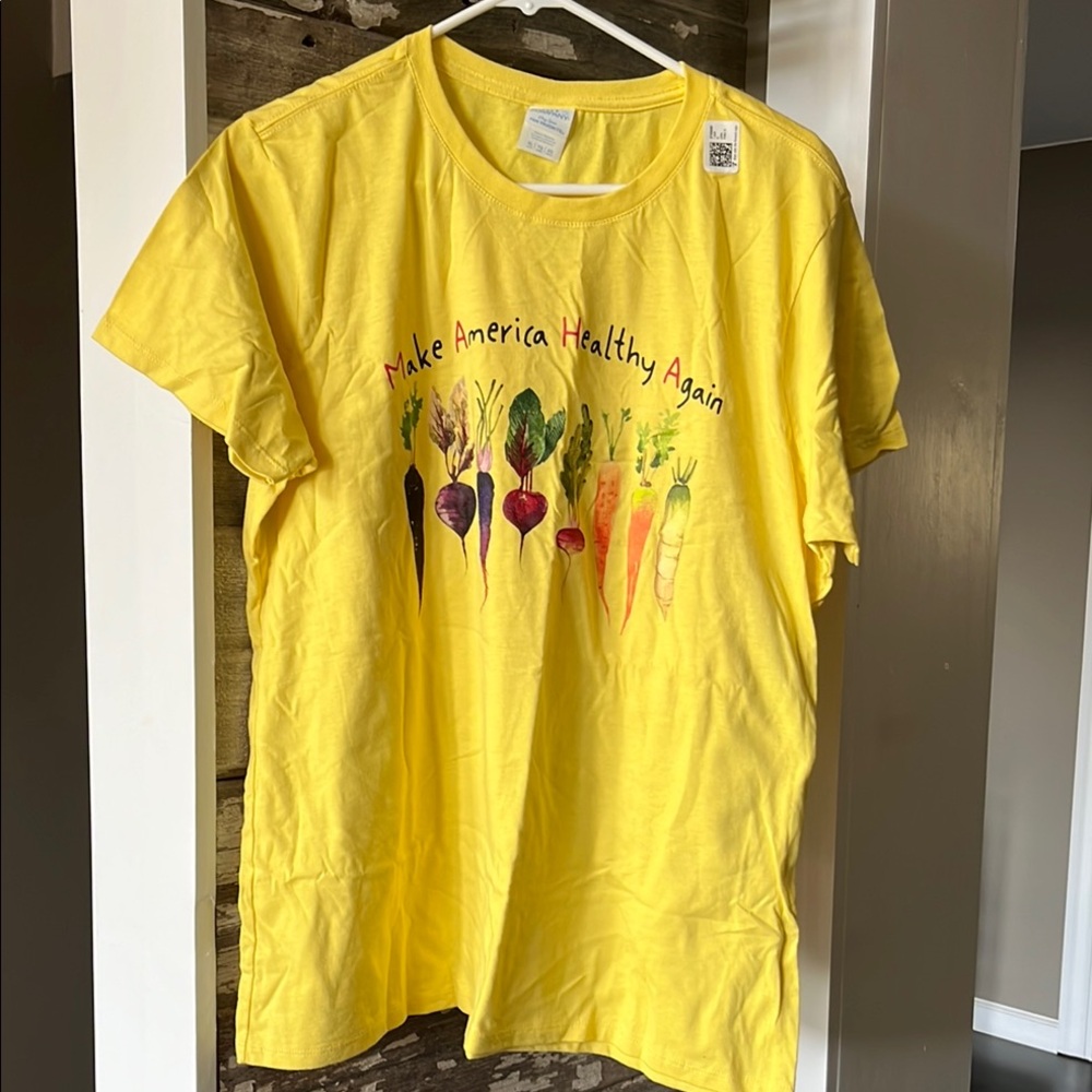 Vibrant Yellow Short Sleeve Tee - Make America Healthy Again
